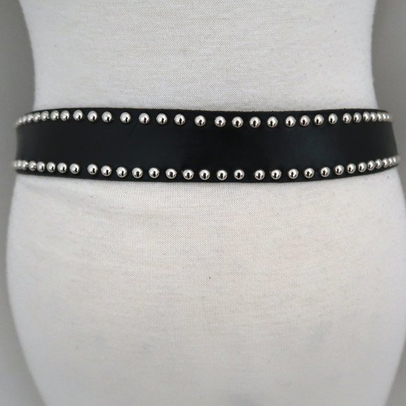 JOSE LUIS studded black leather belt main image 7